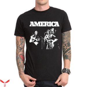 America Band T-Shirt Retro Vintage Style Rock Tee Shirt