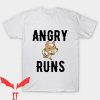 Angry Runs T-Shirt Funny Fox Cute Graphic Trendy Design Tee