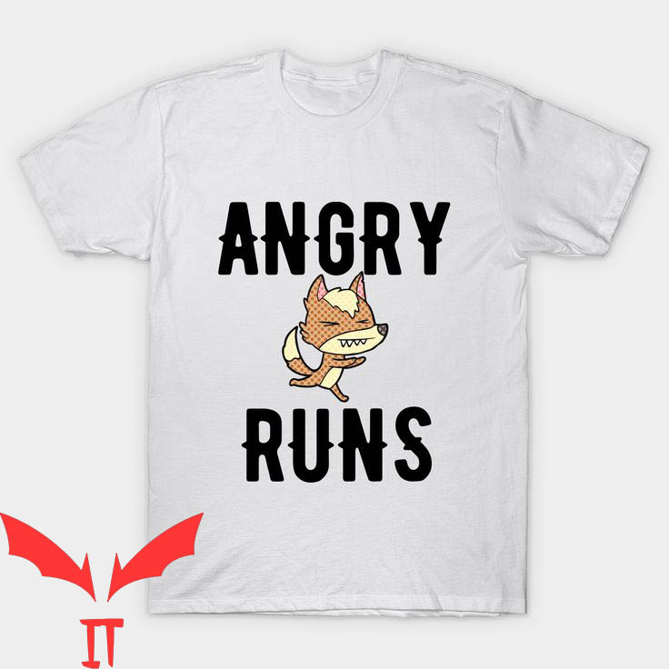 Angry Runs T-Shirt Funny Fox Cute Graphic Trendy Design Tee