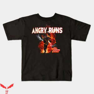 Angry Runs T-Shirt Good Moring Football On Fire And Thunder