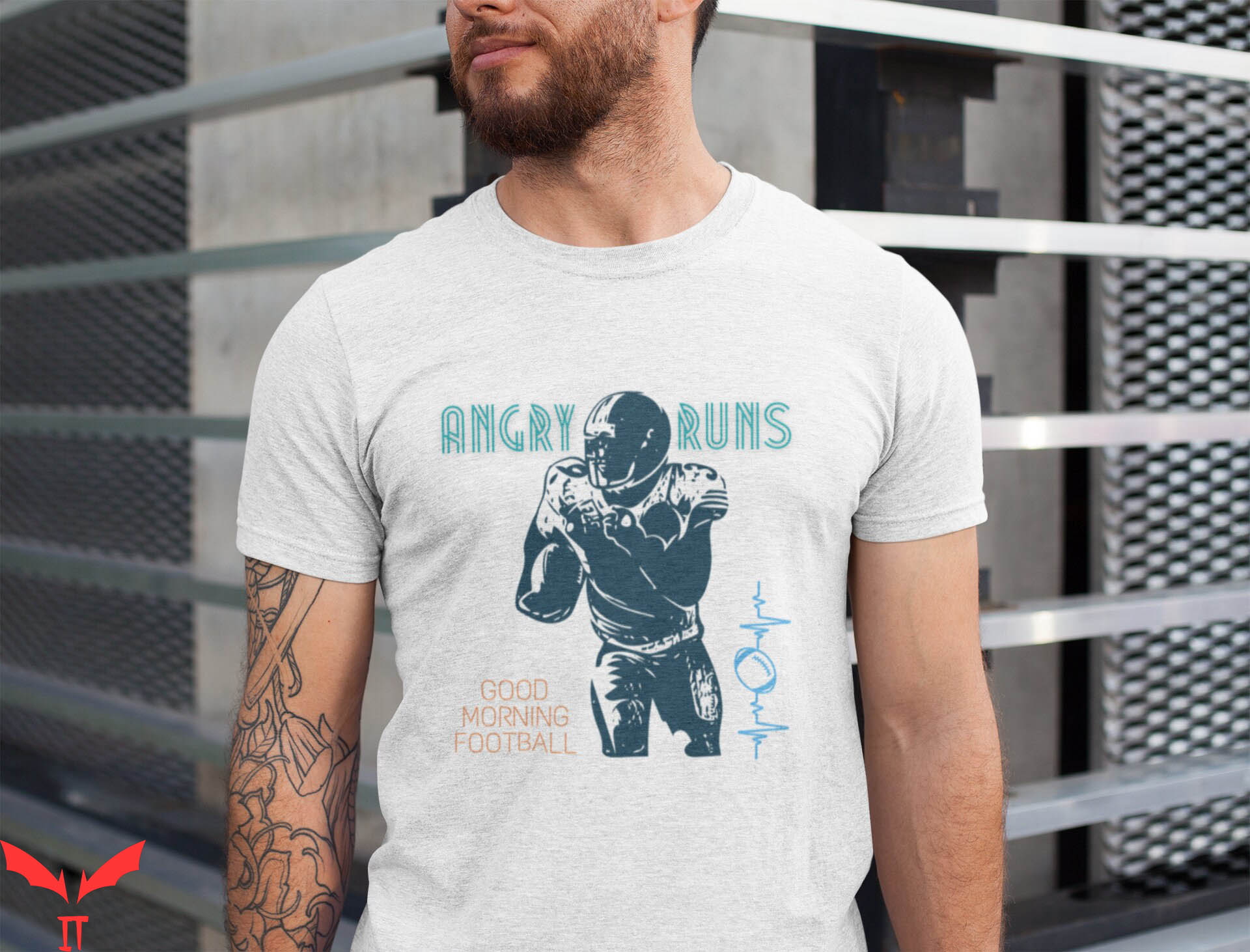 Angry Runs T-Shirt Good Morning Football Cool Graphic