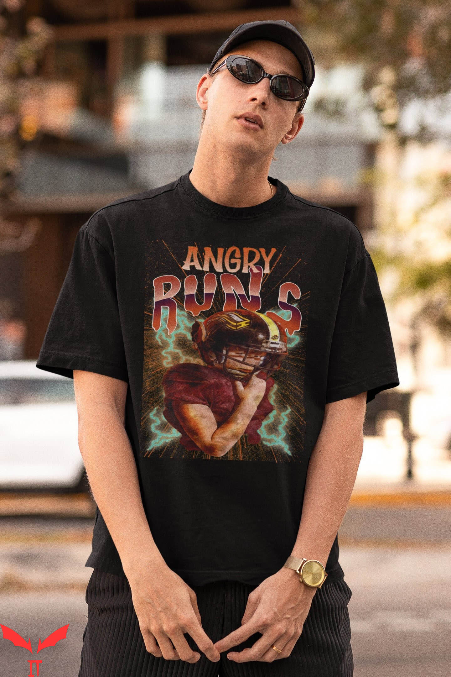 Angry Runs T-Shirt Good Morning Football Fan Cool Design