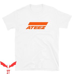 Ateez Thunder T-Shirt Ateez Orange Logo Trendy Tee Shirt