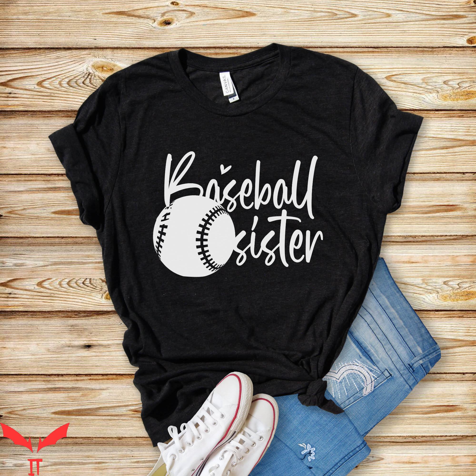 Baseball Sister T-Shirt Baseball Spirit Fan Lover Softball