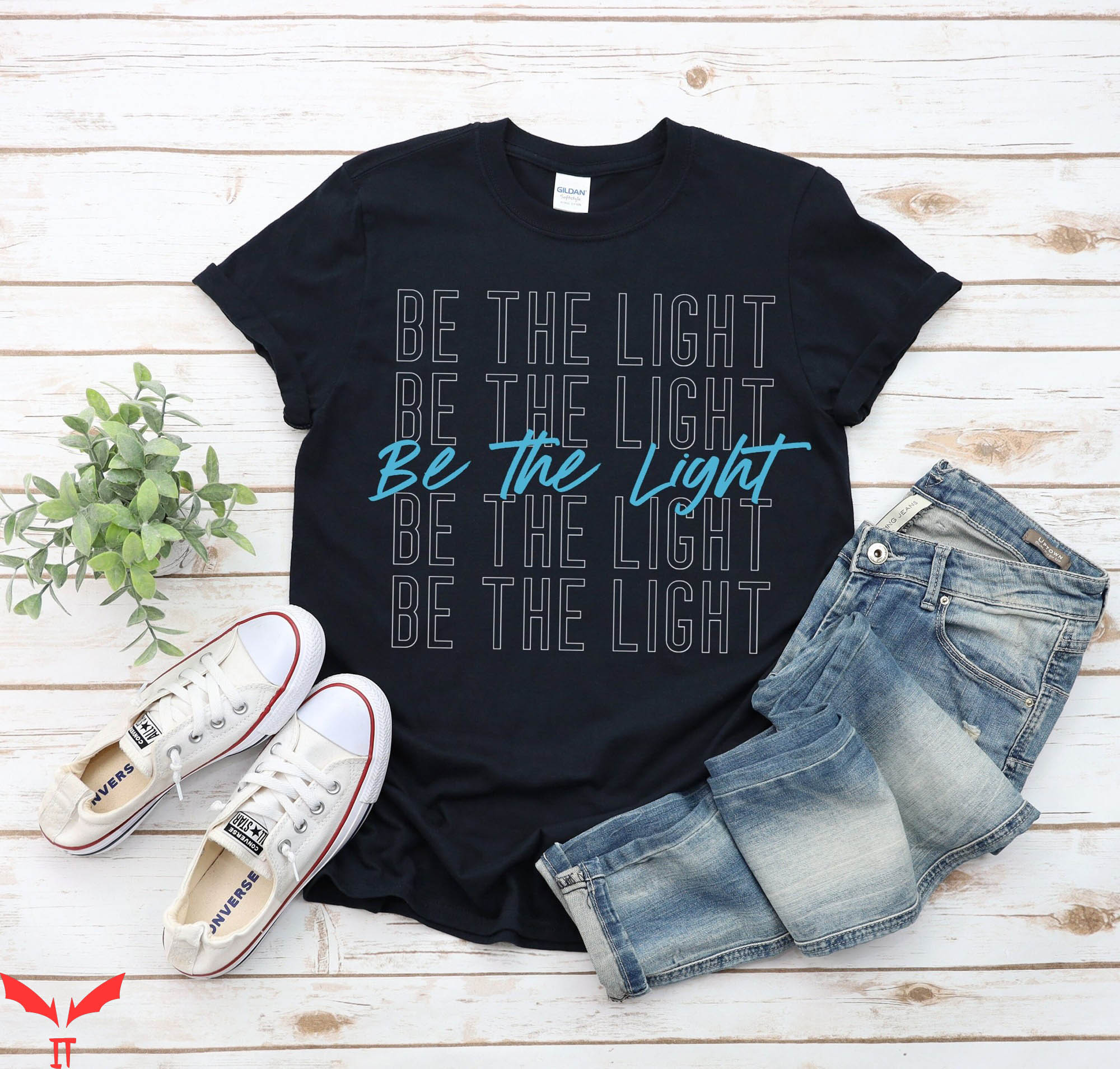 Be The Light T-Shirt Christian Faith Inspirational Church