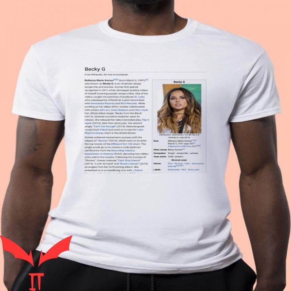 Becky G T-Shirt Wikipedia Profile Rebbeca Marle Gomez