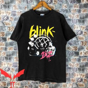 Blink 182 T-Shirt Colorful World Tour Smile 90s Vintage