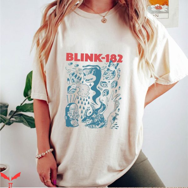 Blink 182 T-Shirt World Tour Music Smile Face Vintage Retro