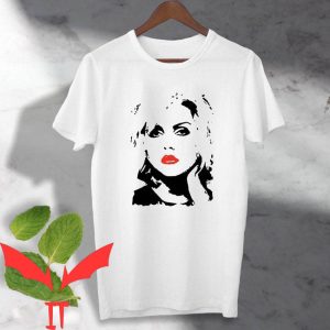 Blondie Vintage T-Shirt Blondie Debbie Harry Poster Red Lips