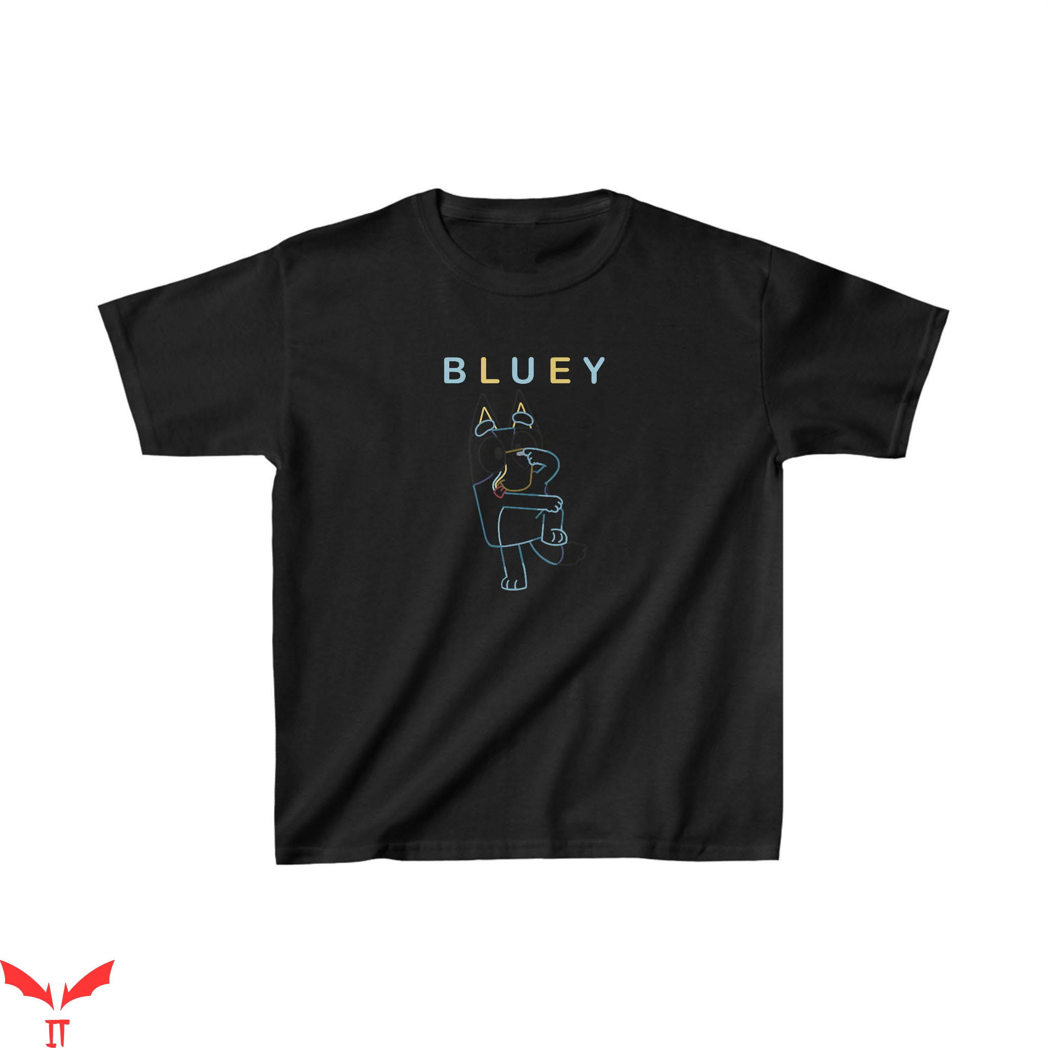 Bluey Birthday T-Shirt Bluey Outline Funny Cartoon Tee