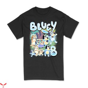 Bluey Birthday T-Shirt Cool Bingo Anime Cartoon Shirt