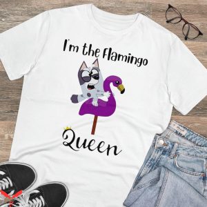 Bluey Birthday T-Shirt I’m The Flamingo Queen Bluey Funny