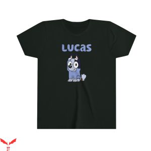 Bluey Birthday T-Shirt Lucas Blue Dog Family Birthday Shirt