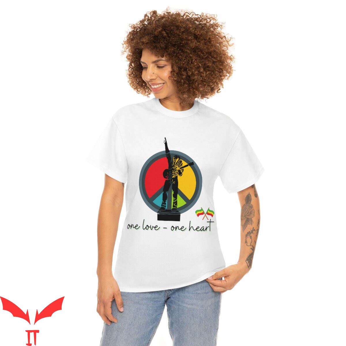 Bob Marley One Love T-Shirt Reggae Bob Marley Peace Love