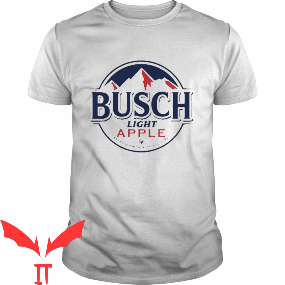 Busch Light Apple T-Shirt Big Logo On The Center Tee Shirt