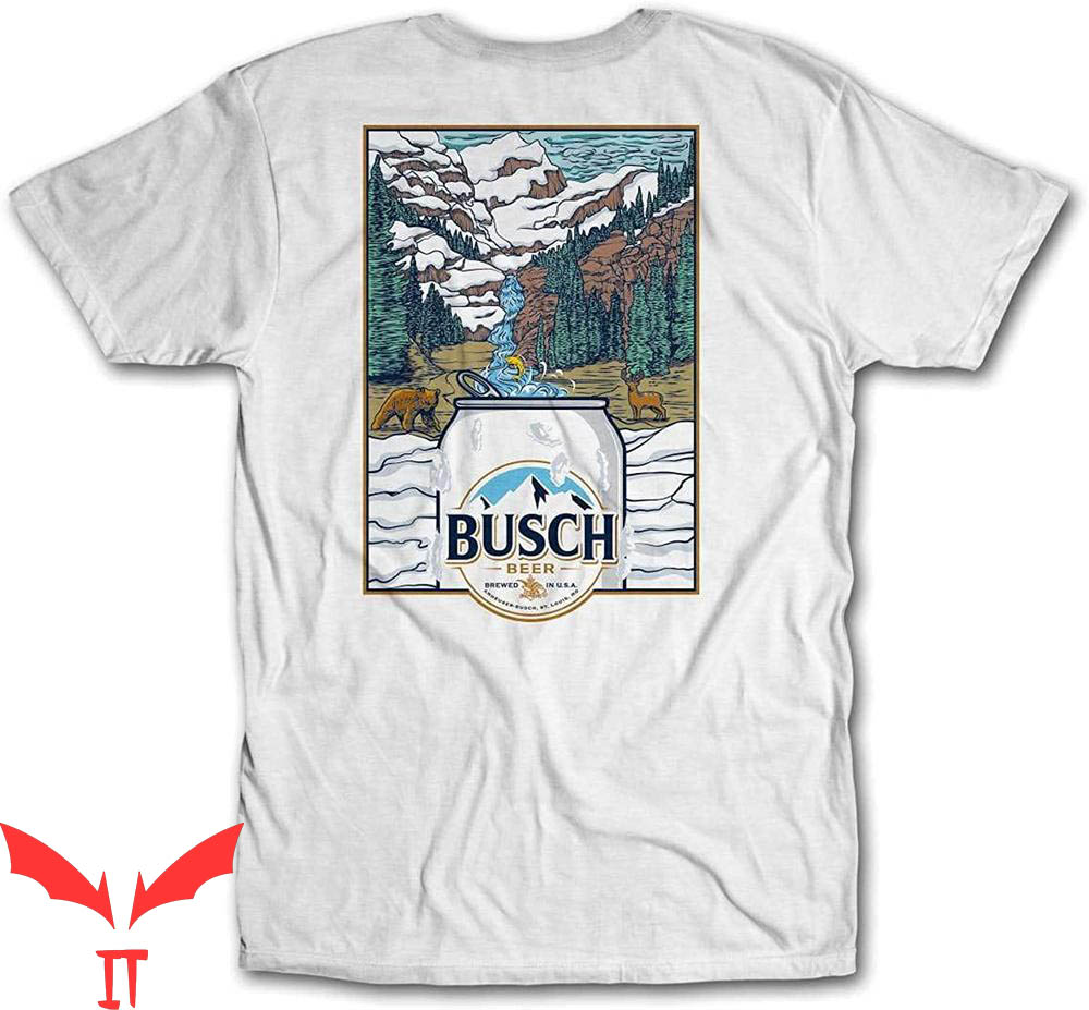 Busch Light Apple T-Shirt Busch Fresh From The Mountains Can