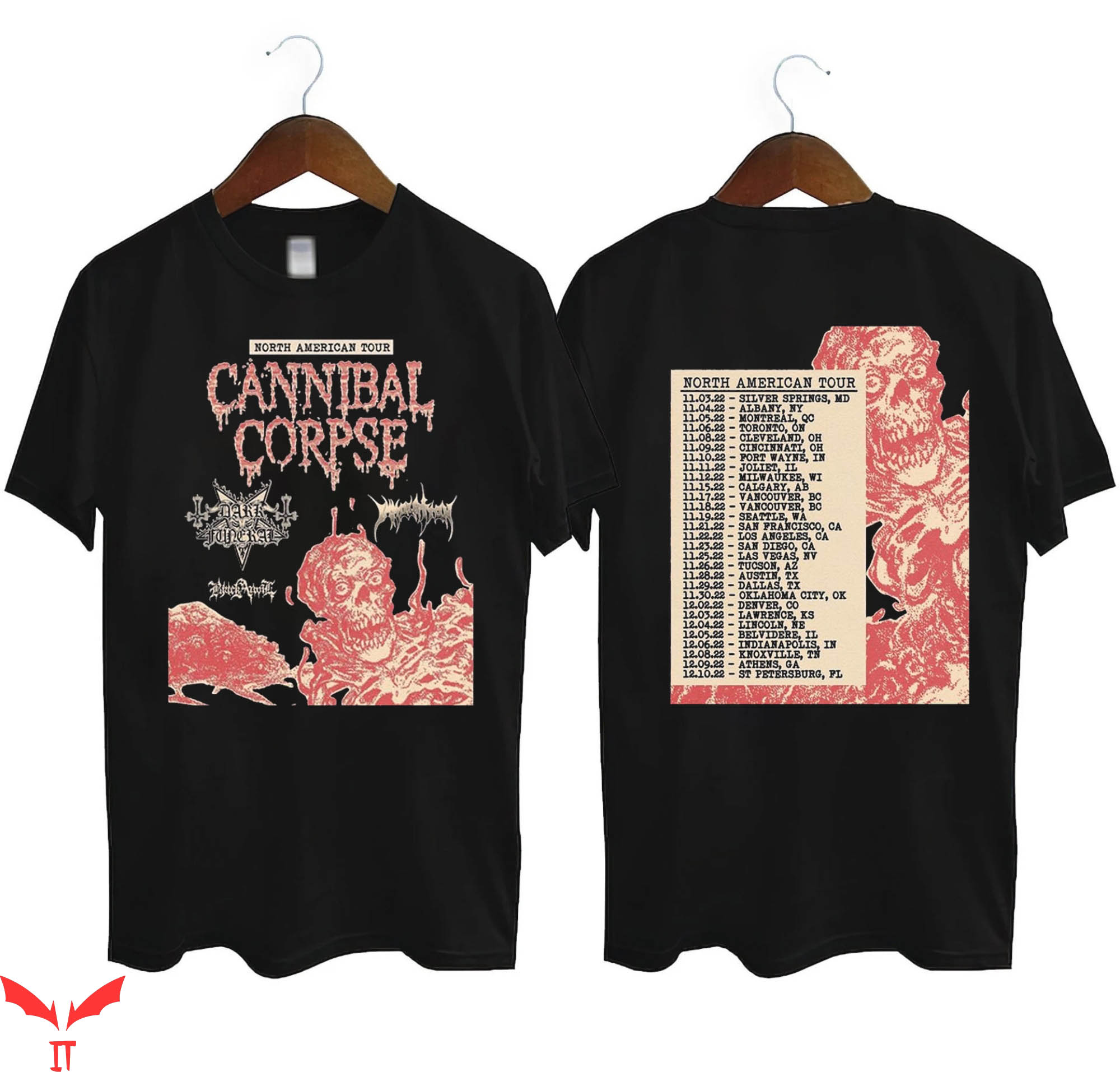 Butchered At Birth T-Shirt Cannibal Corpse Fall Tour Music