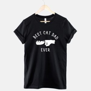 Cat Dad T-Shirt Best Cat Dad Ever Cat Trendy Meme Funny