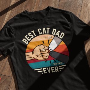 Cat Dad T-Shirt Best Cat Dad Ever Trendy Meme Cat Lover