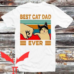 Cat Dad T-Shirt Best Cat Dad Retro Vintage Art Tee Shirt