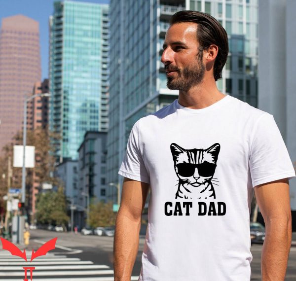 Cat Dad T-Shirt Trendy Fathers Day Tee For Cat Lover