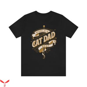Cat Dad T-Shirt World's Best Cat Dad Golden Omate Style