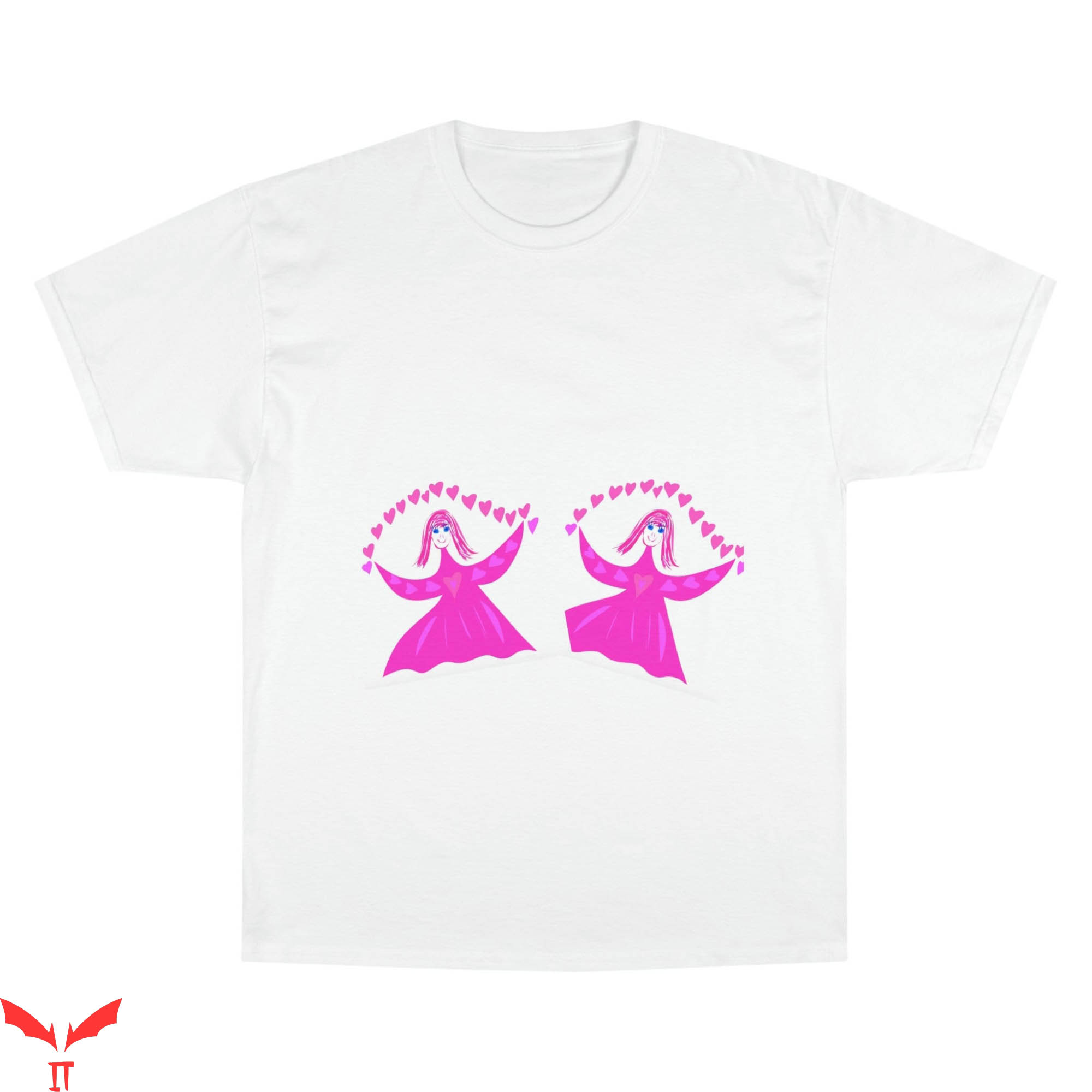 Champion Vintage T-Shirt Cute Two Pink Dolls Tee Shirt