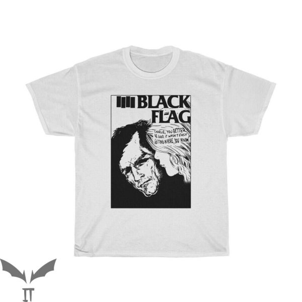 Charles Manson T-Shirt Black Flag Charles Manson T-Shirt