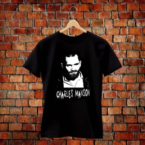 Charles Manson T-Shirt Charles Manson Angry Portrait T-Shirt