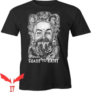 Charles Manson T-Shirt Crease To Exit T-Shirt