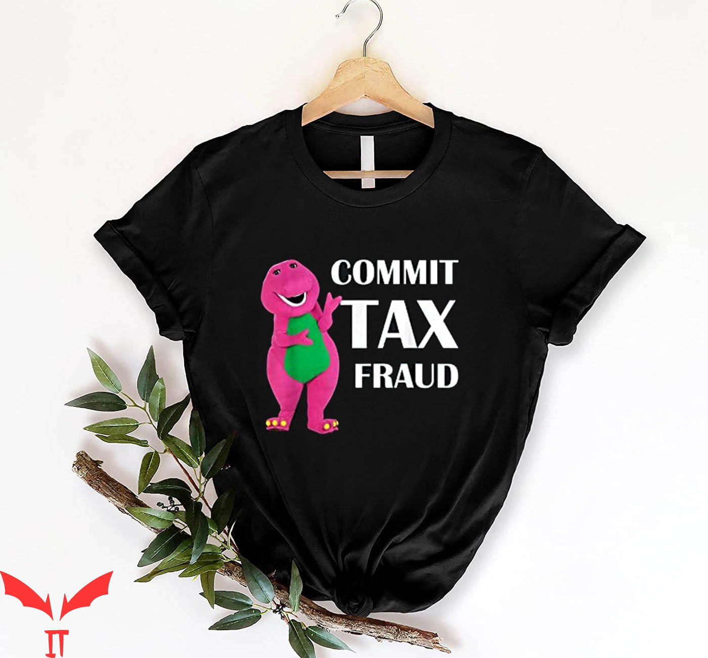 Commit Tax Fraud T-Shirt Vintage Graphic Trendy Style Tee