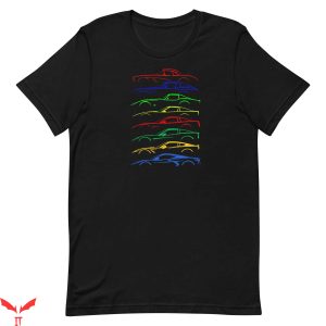 Corvette Racing T-Shirt Corvette Silhouette Cool Style Tee