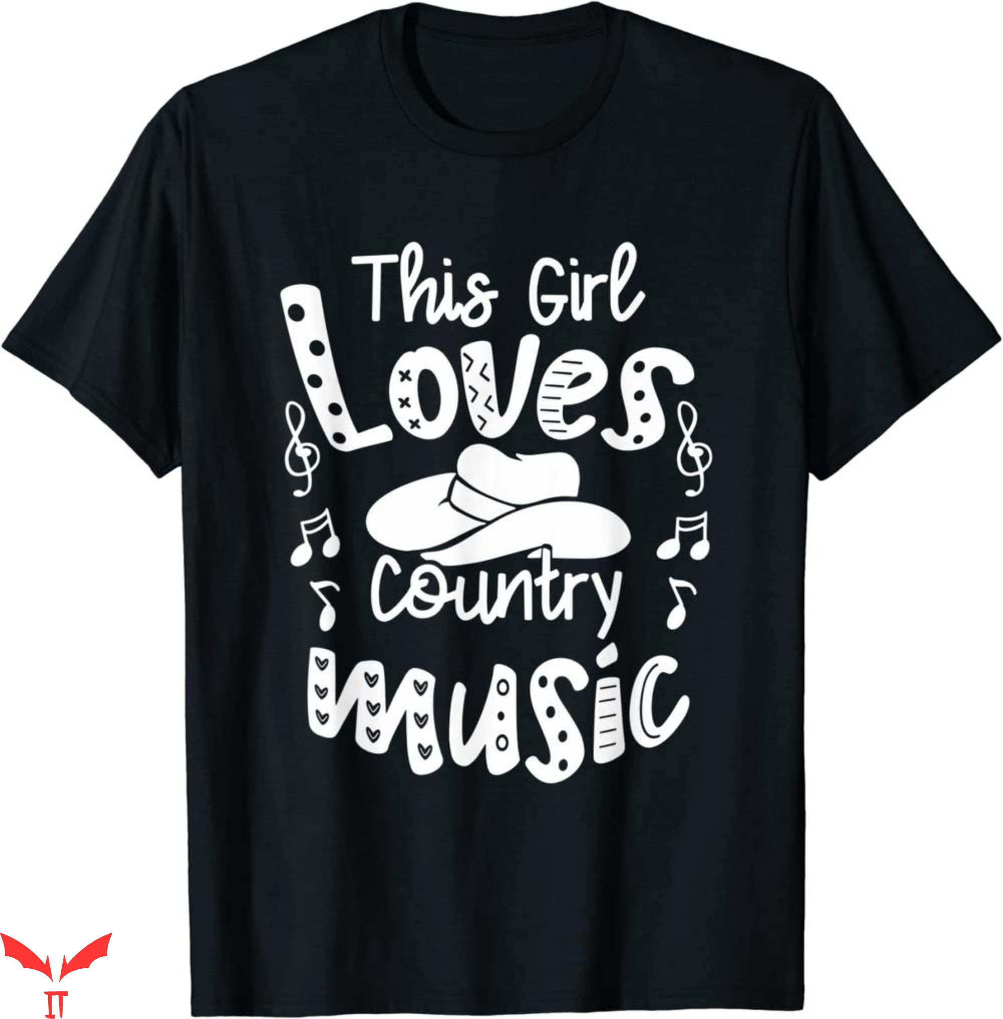 Country Music T-Shirt Funny Cowgirl Hat Music Lover Shirt