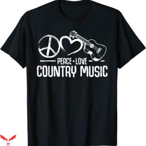 Country Music T-Shirt Funny Peace Love Vintage Style Tee