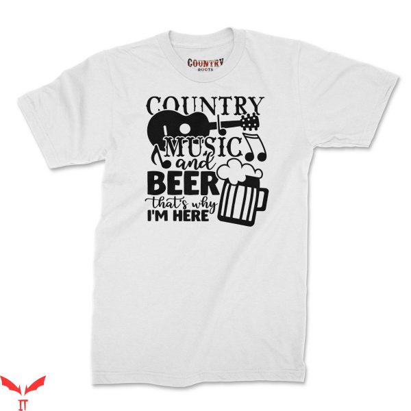 Country Music T-Shirt Music And Beer Country And Western