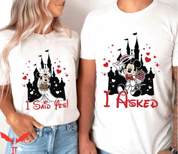 Couple Disney T-Shirt I Asked And I Said Yes Mickey Minnie