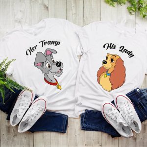 Couple Disney T-Shirt Matching Couple Lady And Tramp Shirt