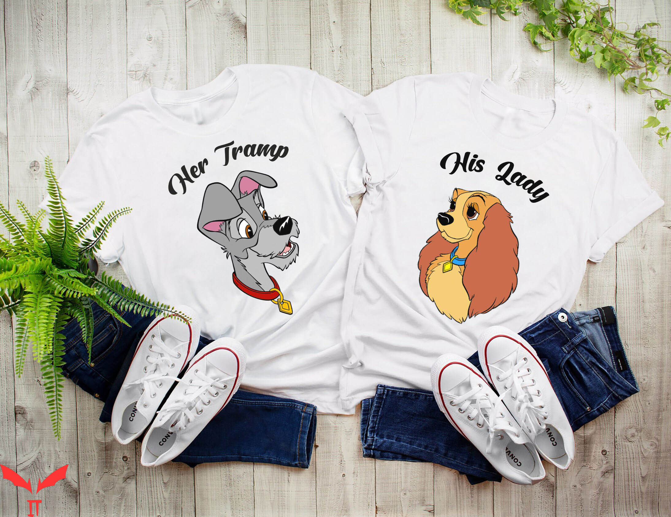 Couple Disney T-Shirt Matching Couple Lady And Tramp Shirt