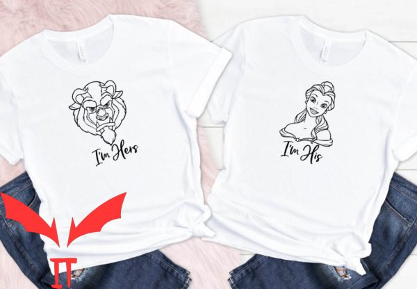 Couple Disney T-Shirt Matching I’m His I’m Hers Beast