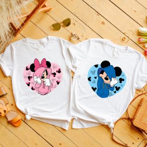 Couple Disney T-Shirt Mickey Minnie Matching Cute Couples