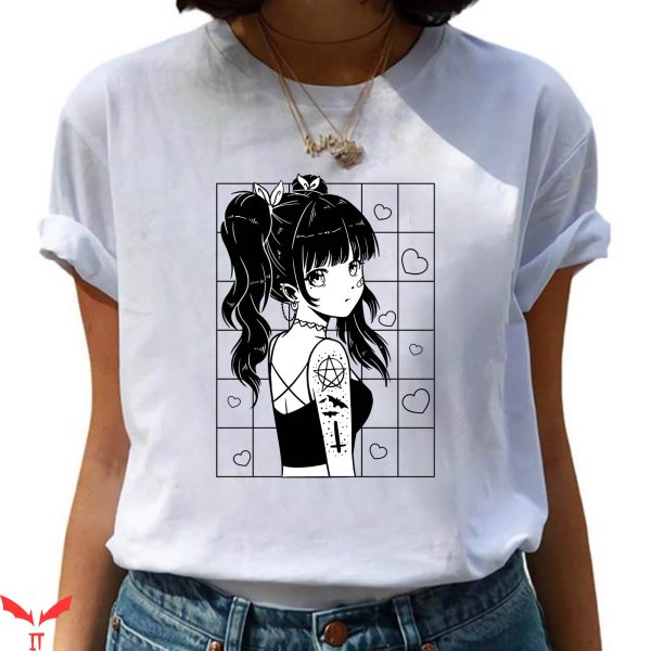 Cringe Anime T-Shirt Goth Anime Girl Cool Design Trendy
