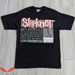 Cute Slipknot T-Shirt Vintage 2000 Barcode Wait And Bleed