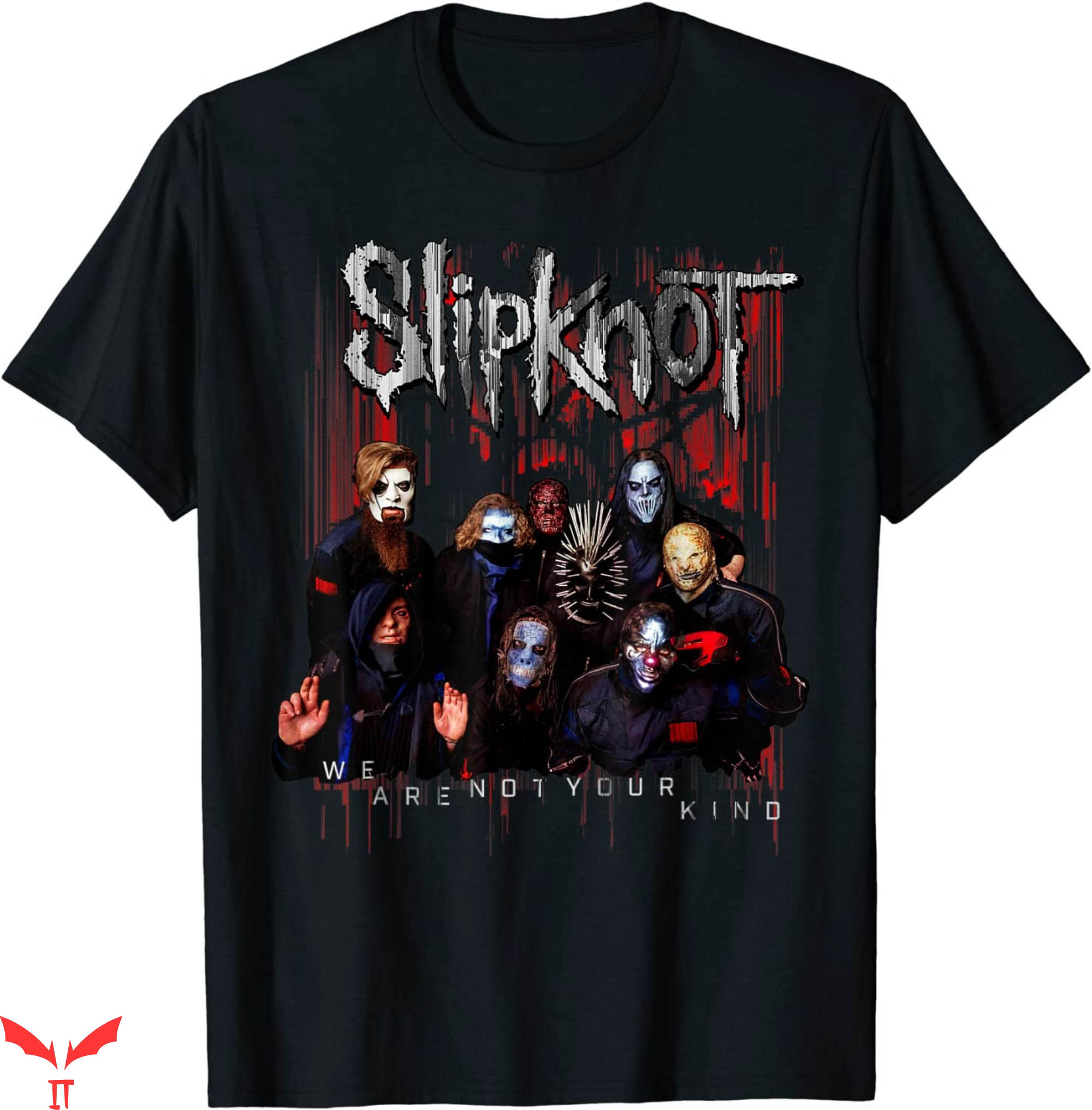 Cute Slipknot T-Shirt We Are Not Your Kind Red Group Trendy
