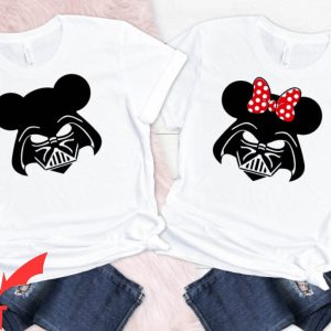 Disney Couple T-Shirt Darth Mickey And Minnie Matching