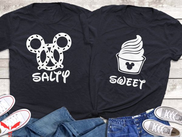 Disney Couple T-Shirt Disney Besties Sweet And Salty Shirt