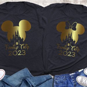 Disney Couple T-Shirt Disney Family Trip 2023 Couple Shirt