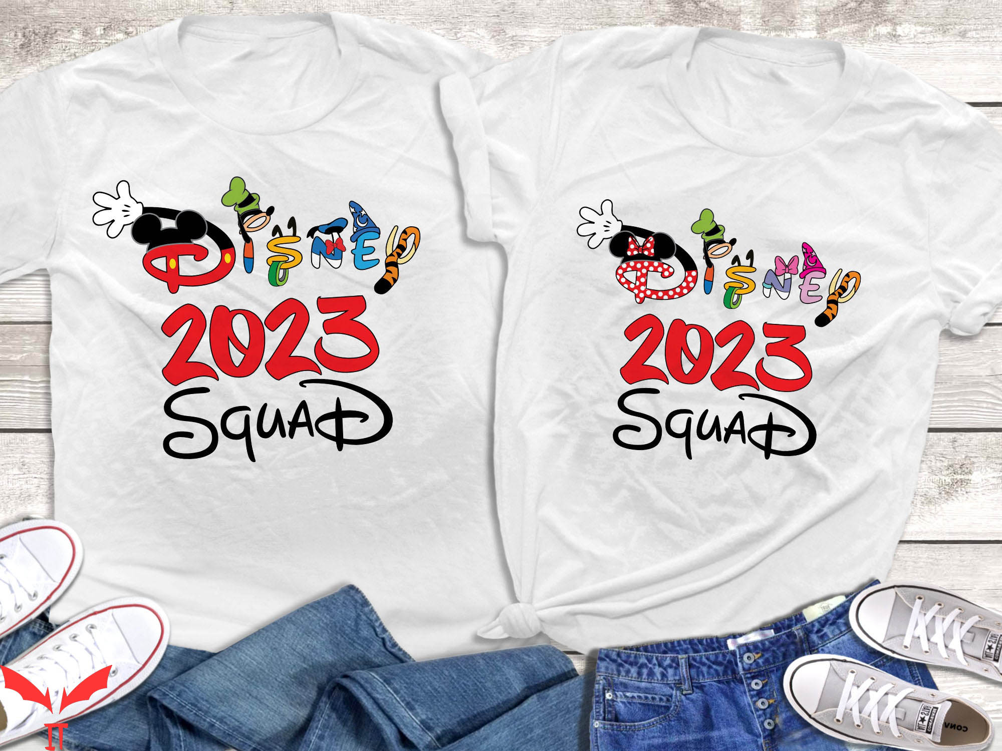 Disney Couple T-Shirt Disney Squad Couple 2023 Vacation