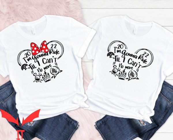 Disney Couple T-Shirt Gonna Ride Till We Can’t Ride No More