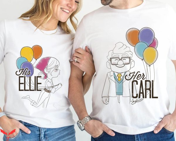 Disney Couple T-Shirt Her Carl His Ellie Disney Honeymoon