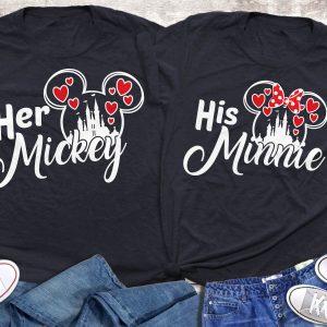 Disney Couple T-Shirt Her Mickey And His Minnie Valentine
